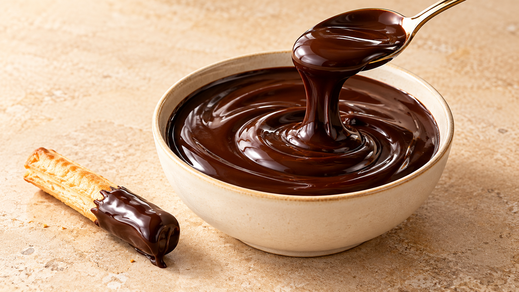 Dark Choco Dip for commercial food production